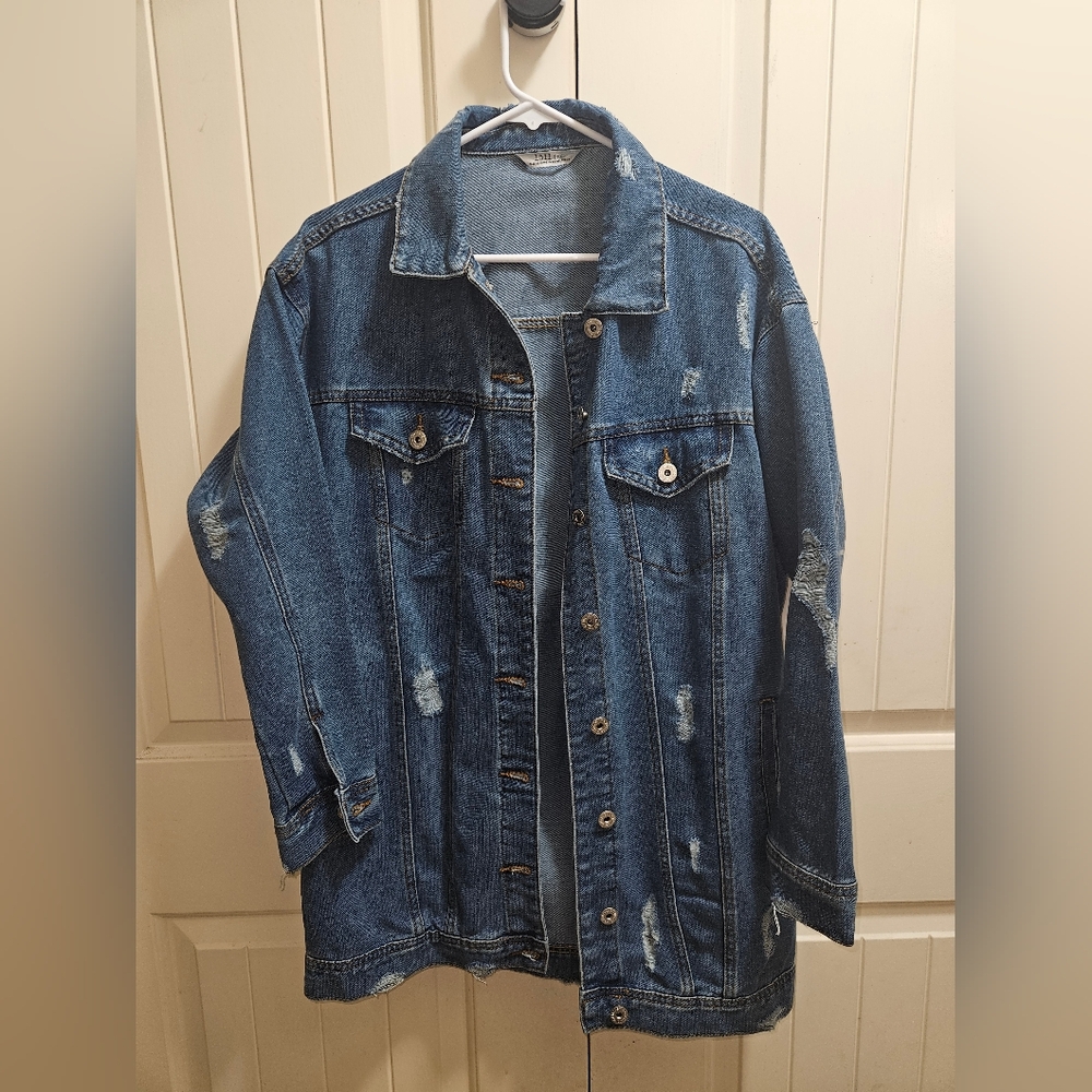 1511 Inc Distressed Denim Jacket